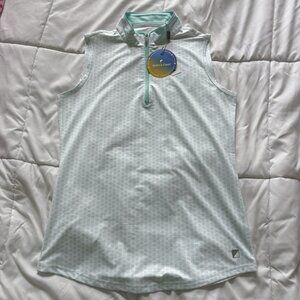 NWT Bette & Court Womens‎ Size XS Sleeveless Top Blue Golf Activewear Pickleball